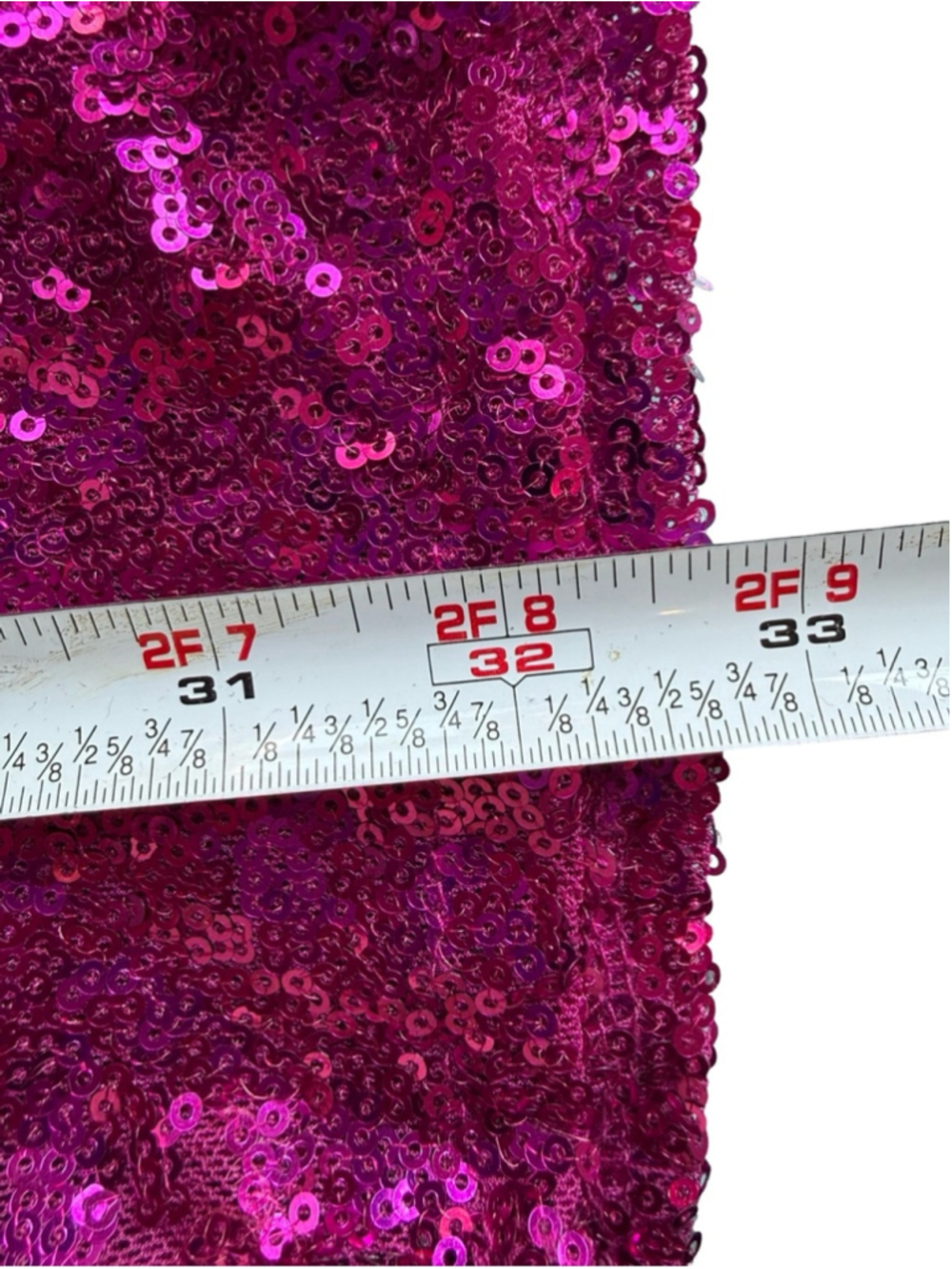 Revamped Fuchsia Sequin Long-Sleeve Mini Dress Size S Y2K Cocktail Party - Picture 10 of 14